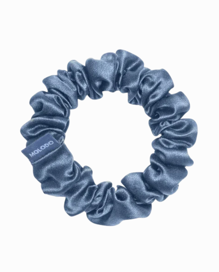 Блакитна шовкова резинка MOLODO для кучерявого волосся (S, M, L)